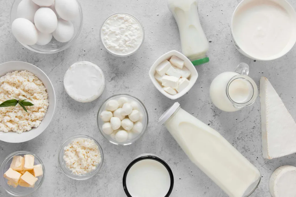 Стол с кисломолочными продуктами